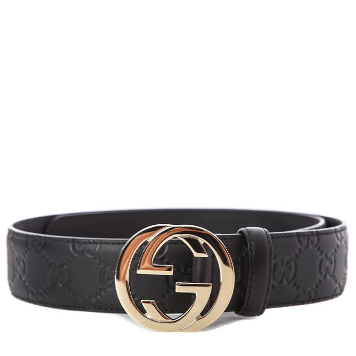 GUCCIGold-Tone Buckle Logo-Patterned 
