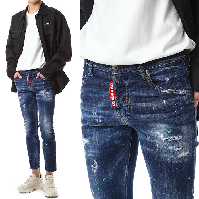dsquared2 splatter jeans