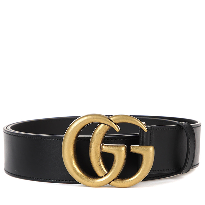 GUCCIGold-Toned Logo Buckle Leather 