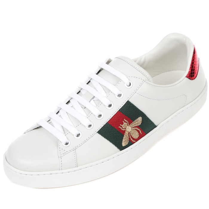 GUCCIEmbroidered Gold Bee Lace-Up 